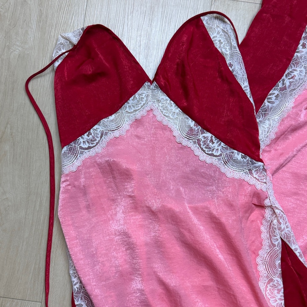 NEW FREE PEOPLE some kind of love maxi slips in sweetie pink, XL - Picture 7 of 8
